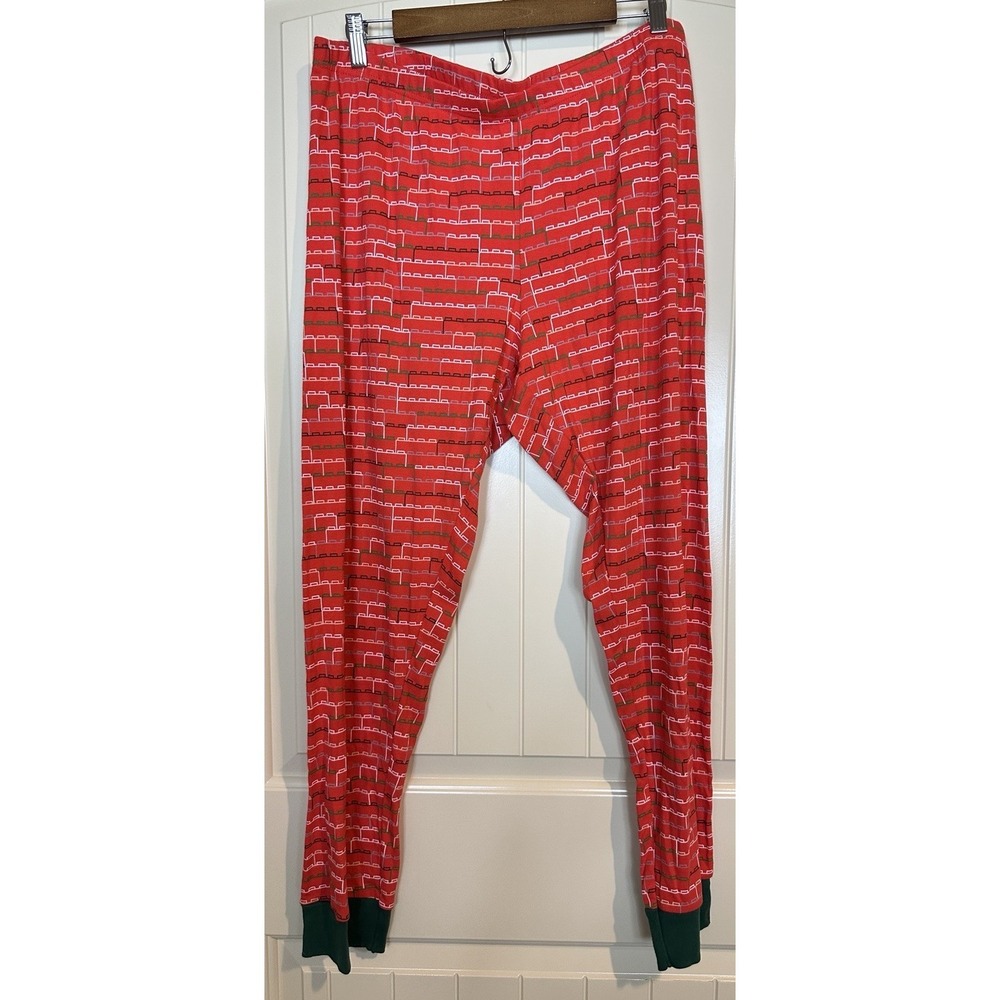 LEGO TARGET Red Stacked Brick Pattern Pajama Set Adult Size XL 100% cotton - Picture 6 of 8